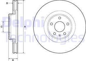 Delphi BG9181C - Гальмівний диск autocars.com.ua