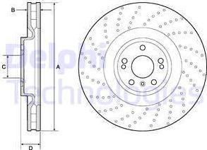 Delphi BG9185C-18B1 - Гальмівний диск autocars.com.ua