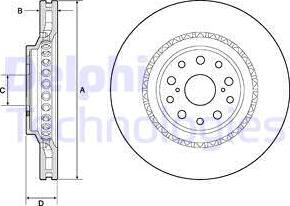 Delphi BG9186C - Гальмівний диск autocars.com.ua