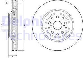 Delphi BG9187C - Тормозной диск avtokuzovplus.com.ua