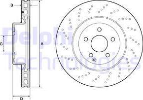 Delphi BG9188C - Тормозной диск avtokuzovplus.com.ua