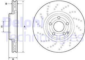 Delphi BG9189C - Тормозной диск avtokuzovplus.com.ua