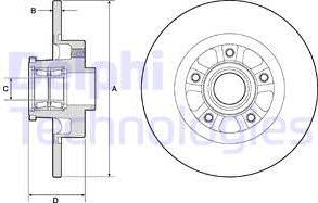 Delphi BG9190RSC - Тормозной диск avtokuzovplus.com.ua