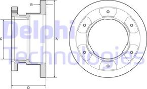 Delphi BG9201 - Гальмівний диск autocars.com.ua