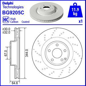 Delphi BG9205C-19B1 - Тормозной диск avtokuzovplus.com.ua