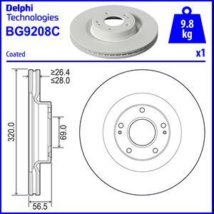 Delphi BG9208C - Тормозной диск avtokuzovplus.com.ua