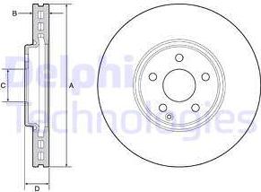 Delphi BG9210C - Гальмівний диск autocars.com.ua