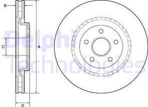 Delphi BG9213C - Гальмівний диск autocars.com.ua