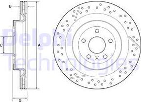 Delphi BG9223C - Гальмівний диск autocars.com.ua