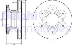 Delphi BG9227 - Гальмівний диск autocars.com.ua