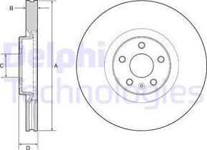 Delphi BG9231C-19B1 - Гальмівний диск autocars.com.ua