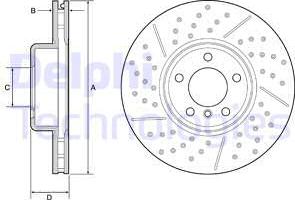 Delphi BG9234C-18B1 - Гальмівний диск autocars.com.ua