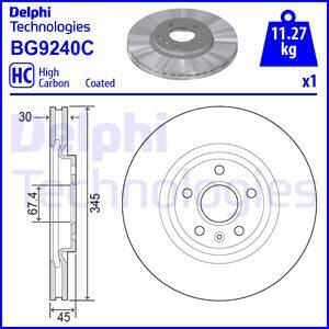 Delphi BG9240C - Гальмівний диск autocars.com.ua