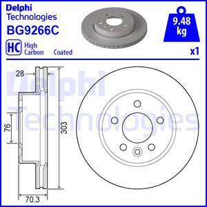 Delphi BG9266C - Тормозной диск avtokuzovplus.com.ua