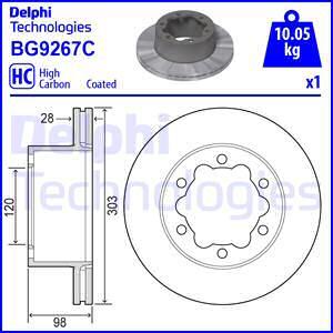 Delphi BG4973C - Тормозной диск avtokuzovplus.com.ua