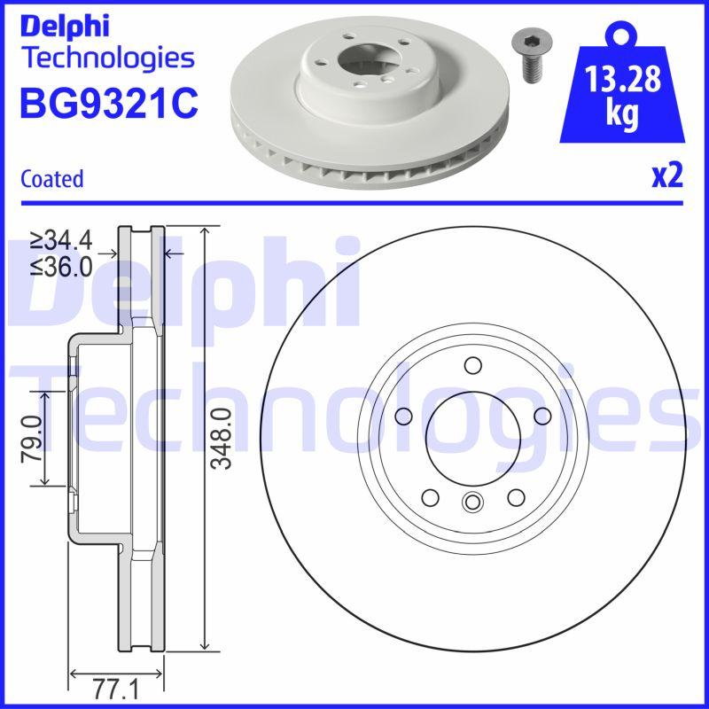 Delphi BG9321C - Тормозной диск autodnr.net