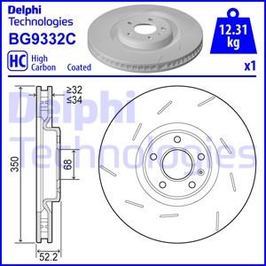 Delphi BG9332C - Гальмівний диск autocars.com.ua
