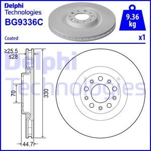 Delphi BG9336C - Гальмівний диск autocars.com.ua