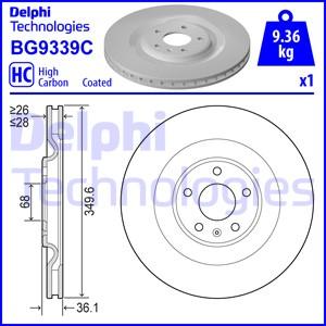 Delphi BG9339C - Гальмівний диск autocars.com.ua