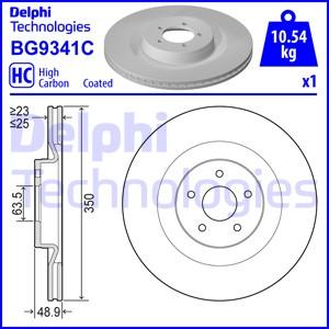 Delphi BG9341C - Гальмівний диск autocars.com.ua