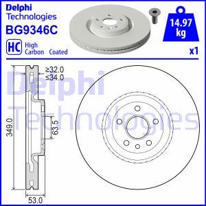 Delphi BG9346C - Гальмівний диск autocars.com.ua