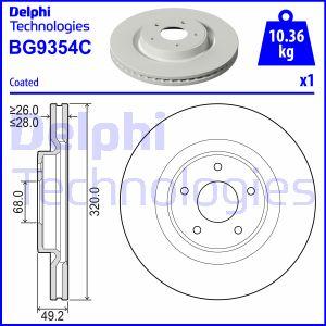 Delphi BG9354C - Тормозной диск avtokuzovplus.com.ua