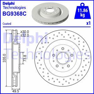 Delphi BG9368C - Гальмівний диск autocars.com.ua