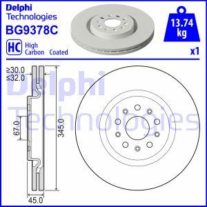 Delphi BG9378C - Гальмівний диск autocars.com.ua