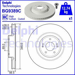 Delphi BG9389C - Гальмівний диск autocars.com.ua