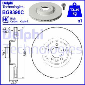 Delphi BG9390C - Гальмівний диск autocars.com.ua