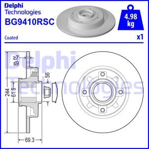 Delphi BG9410RSC - Тормозной диск avtokuzovplus.com.ua