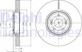 Delphi BG9687 - Гальмівний диск autocars.com.ua