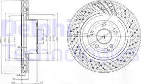 Delphi BG9754 - Гальмівний диск autocars.com.ua