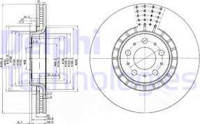 Delphi BG9783 - Гальмівний диск autocars.com.ua