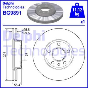 Delphi BG9891 - Тормозной диск avtokuzovplus.com.ua