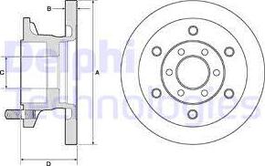 Delphi BG9911 - Гальмівний диск autocars.com.ua