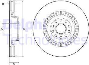 Delphi BG9957 - Тормозной диск avtokuzovplus.com.ua