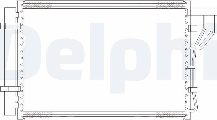 Delphi CF20302 - Конденсатор, кондиціонер autocars.com.ua