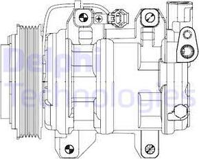 Delphi CS20297 - Компресор, кондиціонер autocars.com.ua