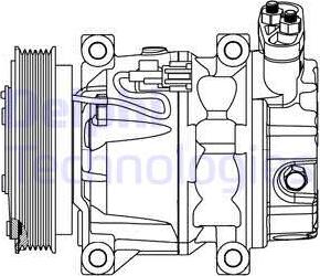 Delphi CS20298 - Компресор, кондиціонер autocars.com.ua