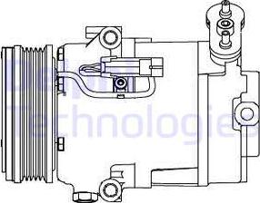 Delphi CS20432-12B1 - Компресор, кондиціонер autocars.com.ua