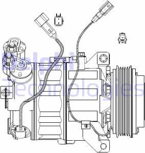 Delphi CS20482 - Компрессор кондиционера avtokuzovplus.com.ua