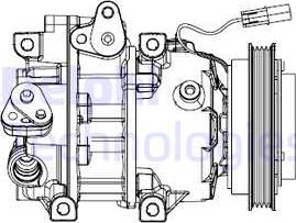 Delphi CS20493 - Компрессор кондиционера avtokuzovplus.com.ua