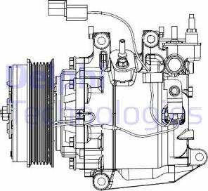 Delphi CS20503 - Компресор, кондиціонер autocars.com.ua