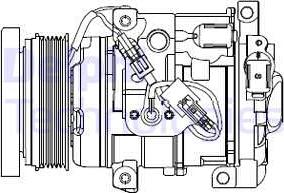 Delphi CS20508 - Компресор, кондиціонер autocars.com.ua