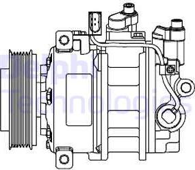 Delphi CS20546 - Компрессор кондиционера avtokuzovplus.com.ua