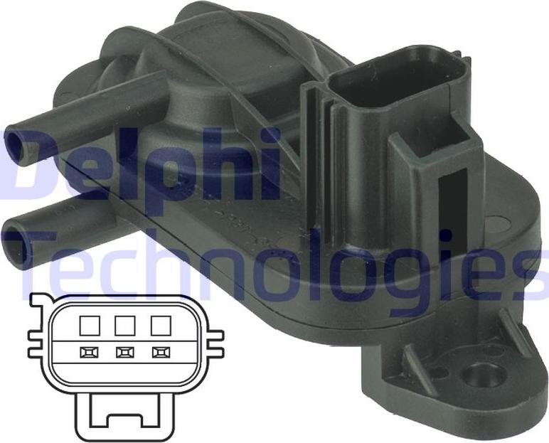 Delphi DPS00010 - Датчик, тиск вихлопних газів autocars.com.ua