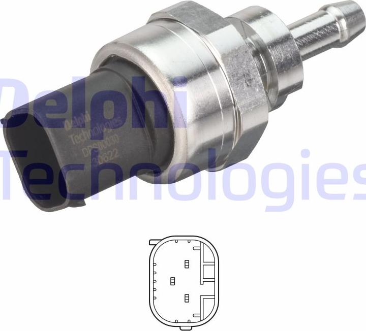 Delphi DPS00030-12B1 - Датчик, тиск вихлопних газів autocars.com.ua