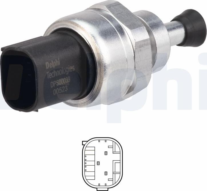Delphi DPS00039-12B1 - Датчик, тиск вихлопних газів autocars.com.ua