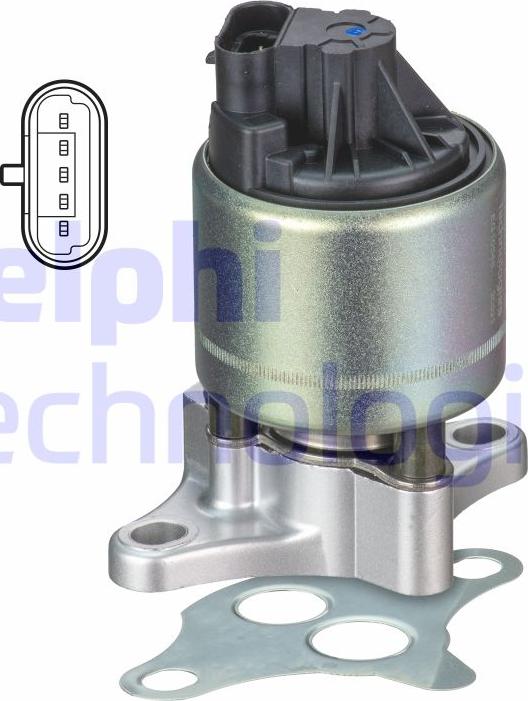 Delphi EG10545-12B1 - Клапан повернення ОГ autocars.com.ua